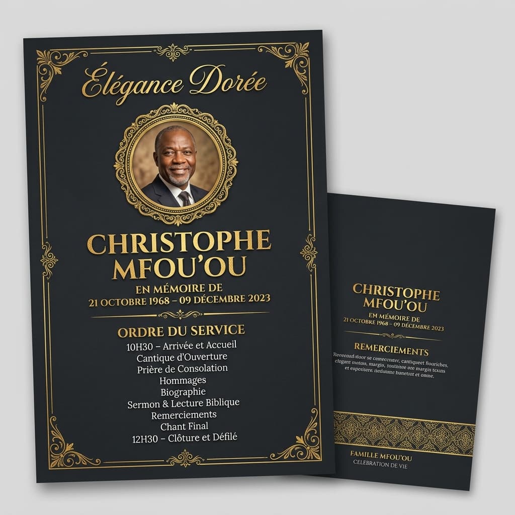 Template Élégance Dorée